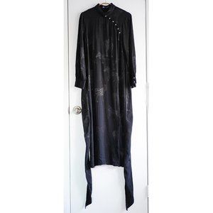 ZARA Black Midi Dress with Long Slit